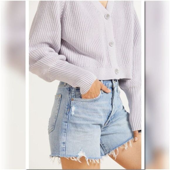 NWT 525 Brooke Balloon Sleeve Cardigan in Pink Sand - Large - Picture 2 of 9